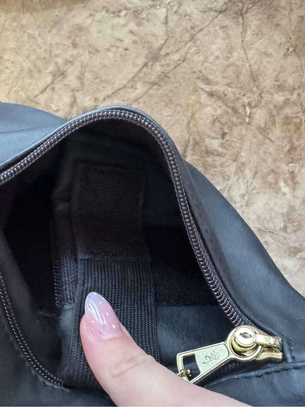 Black Leather Crossbody Bag with Gold Hardware- concealed carry bag - Picture 2 of 3